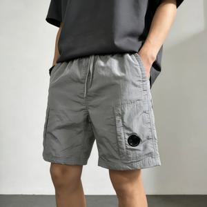 Y2K 스타일 남성 캐주얼 팬츠, 미러 디테일 드로스트링 스트릿 스타일, 캐주얼 여름 남자친구 스타일 반바지