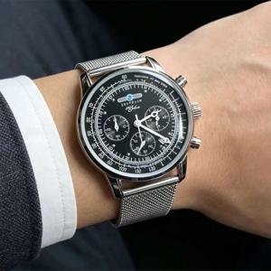 2026 패션 제플린 남성용 럭셔리 레트로 크로노그래프 시계 - 비즈니스 캐주얼 클래식 오토매틱 날짜 기념판