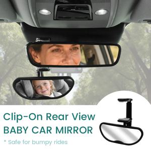 클립형 아기 카시트 거울 360 °   조절 가능한 뒷좌석 거울, 미끄럼 방지 클립, 유아 안전을 위한 대부분의 차량에 적합