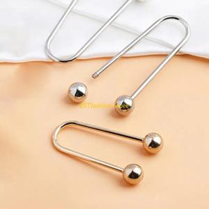 Y5GC 2pcs 더블 헤드 나선형 의류 클립 브로치 안전 보안 의류 단추