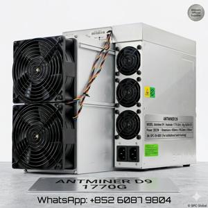 SPC |   비트메인 앤트마이너 D9 1770 GH/s |   1.6J/G 초고효율 대시 채굴기 |   공냉식 X11 ASIC |   공식 SPC Tier-1 재고