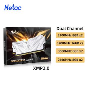 Netac Ram 메모리 DDR4 8GBX2 16GBX2 DDR4 3200mhz 3600mhz 2666mhz 메모리 방열판 XMP2.0 PC용 방열판이 있는 288핀 듀얼 채널