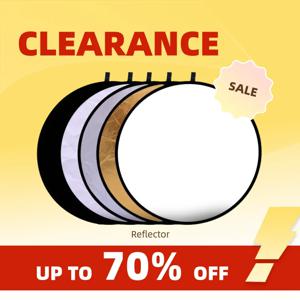 클리어런스_RF01 24인치 반사판 5in1 30CM 60CM 80CM 110CM 실버 화이트 골드 휴대용 접이식 소프트 라이트 원형 사진 촬영용 (S)