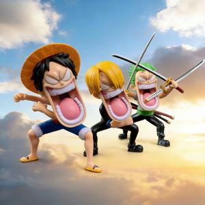 15cm 원피스 루피 피규어 산지, 몽키 D 루피, 로로노아 조로 삼대장 액션 피규어 배고픈 삼형제 PVC 애니메이션 모델 장난감