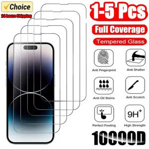 1-5개입 아이폰 X XS XR 11 12 13 14 15 16 17 Pro Max Mini Plus Alr SE 3세대용 강화유리 스크린 보호필름