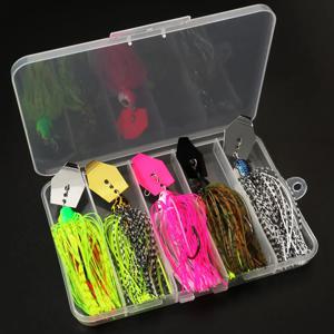 스피너 베이트 7g/9g/12g/14g/21g 낚시 미끼 키트 Pesca Chatter Weedless 금속 블레이드 고무 지그 헤드 후크 와이어 1-5Pcs Spinnerbait
