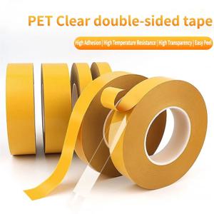 내열성 PET 양면 접착 테이프 0.05mm 두께 투명 무흔적 초강력 고온 저항