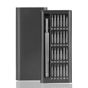 자석 정밀 드라이버 세트, 25 in 1 미니 포켓 드라이버 세트 24개 포함, 휴대폰/PC/카메라용 소형 수리 세트