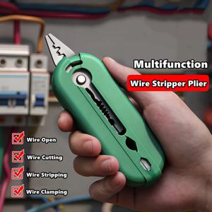 전기기사용 펜치, 와이어 스트리퍼, 커터 및 분리기 – DIY 케이블 수리용 내구성이 뛰어난 날카로운 도구, 사용하기 쉬운 와이어 스트리퍼 펜치