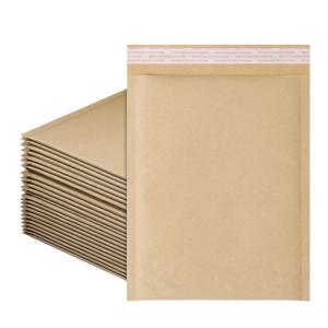 100pcs 크래프트 종이 버블 배송 봉투 비즈니스 배송 가방 메일러 버블 가방 패딩 봉투 갈색 포장 파우치