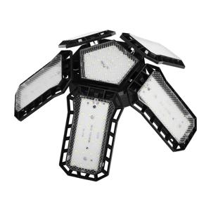 차고 천장 조명 변형 가능 접이식 디자인 창고 작업장용 조절 가능한 LED 램프 브라이트 아이