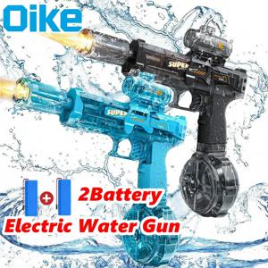 성인 어린이용 LED 조명 전기 물총, 물총, 물 분사기, 여름 야외 수영장 파티 남아 여아 장난감