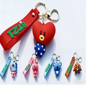 새로운 BT21 코야 RJ 슈키 쿠키 타타 치미 망 키체인, 독창적이고 고품질의 애니메이션 만화 캐릭터 모델 자동차 가방 키홀더
