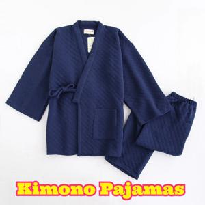 남성용 에어 코튼 기모노 파자마 세트 겨울용 따뜻한 두꺼운 코튼 루즈핏 플러스 사이즈 라운지웨어 부드럽고 아늑한 홈웨어 캐주얼 데일리 잠옷