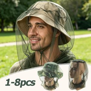 여름용 모기장 모자, 낚시 모자, 모기/곤충 방지 모자, 통기성 벌레망 모자, 캠핑/야외 여행용