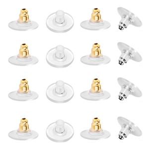 100-200pcs Fishhook 귀걸이는 쥬얼리에 대한 고무 귀 마개를 백업합니다. 총알 클러치 귀걸이 백업 교체 Diy 액세서리