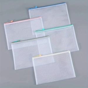 10pcs 메쉬 지퍼 가방 퍼즐 가방 지퍼 가방 교실 조직 플라스틱 지퍼 가방, 5 색, A4 크기, 보드 Gam