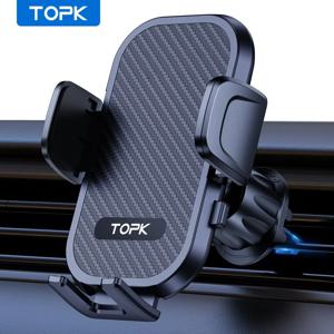 TOPK 자동차 전화 홀더 마운트 에어 벤트 자동차 핸즈프리 용 휴대 전화 홀더 차량용 간편한 클램프 크래들 모든 4 