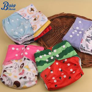 Babyshow 1PC 아기 천 기저귀 재사용 가능한 빨 수있는 방수 포켓 기저귀 바지 3-15KG 어린이를위한 조정 가능한 생태 기저귀