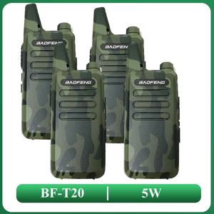 1/4PCS BF-T20 Baofeng 5W 미니 워키 토키 아이의 장난감 USB 충전 BF-C9 KD-C1 BF-777S 양방향 라디오 고용량 업그레이드