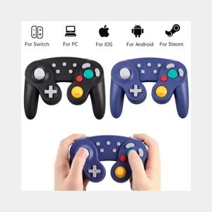 블루투스 게임큐브 컨트롤러 지원 스팀/안드로이드/PC 조이스틱용 닌텐도 스위치 2 게임패드와 호환 터보 기능 포함