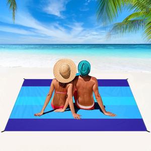 해변 담요, 방수 및 Sandproof 대형 2-3 성인 가벼운 피크닉 매트 여행 캠핑 하이킹 해변 담요