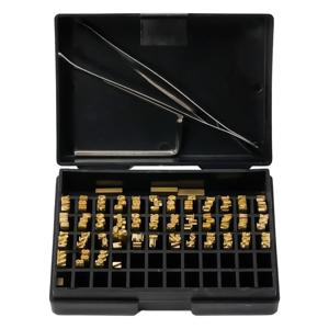 120pcs 코딩 기계 단어 곡물 2*3*15cm 핫 스탬프 구리 문자 열 리본 인쇄 글꼴 전기 리본 코딩