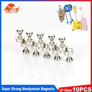 10pcs 슈퍼 강한 네오디뮴 자석 압정 빨판 압정 냉장고 화이트 보드에 대 한 내구성 강철 자석 푸시 핀