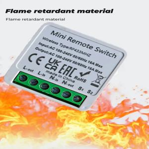 16A 미니 스마트 스위치 RF433 MHz 무선 리모컨 LED 홈 조명 스위치 릴레이 모듈 차단기 타이머 (스마트 라이프용)