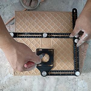 1pc 건설 도구 다중 각도 측정 눈금자 알루미늄 접이식 포지셔닝 DIY 건설 도구 부품 세트