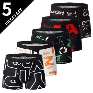 4/5/6/10 Pcs 남자 패션 인쇄 속옷 여러 가지 빛깔의 조합 청소년 편안한 조커 느슨한 플러스 사이즈 비치 반바지