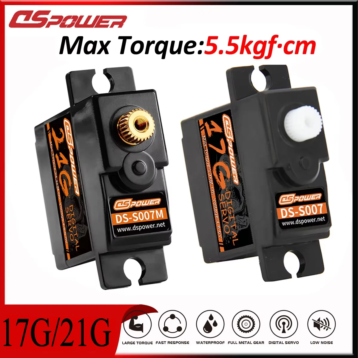 DSPOWER 21g 4.2KG 마이크로 서보 모터 1/18 1/16 하이퍼 고 WLTOYS 144001 SCY 16101 MN82 MN99S RC 자동차 트럭 비행기 보트 로봇용