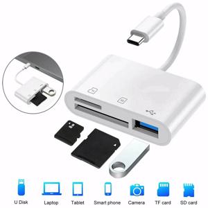 올인원 USB 허브 도킹 스테이션 메모리 카드 SD TF 카드 리더기 USB-A 케이블 분배기 iPhone iPad Macbook PC용 USB-C OTG 어댑터