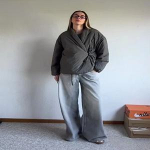 패션 레이스 업 패딩 코튼 자켓 여성 2025 겨울 캐주얼 루즈 파카 코트 빈티지 아웃웨어 여성 따뜻한 퀼트 겉옷