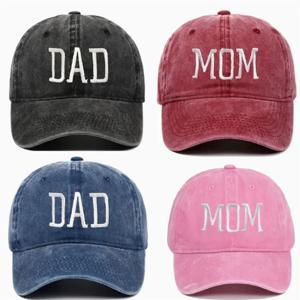 남녀공용 스포츠 바이저 스냅백 모자, DAD MOM 자수 코튼 야구 모자, 태양 모자, 통기성 야외 모자, 패션