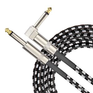 6.35mm 오디오 케이블 TRS 1/4 인치 6.5mm 오디오 케이블 일렉트릭 기타베이스 1.5m 3m 금도금 차폐 저소음 잭 케이블