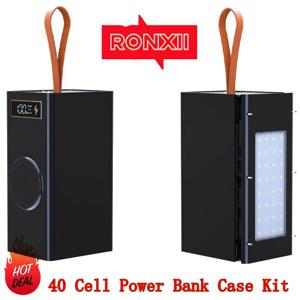 40 셀 보조베터리 케이스 키트 고속 충전 18650 배터리 박스 캠핑 라이트(배터리 없음)