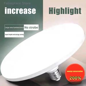 20-200W 비행접시 LED 전구, E27 AC 220V 차고용 실내 천장 조명, 에너지 절약