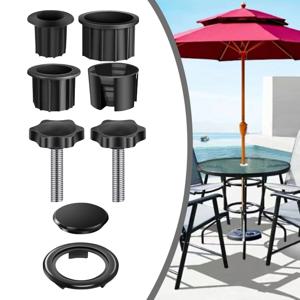 선양산 베이스 브래킷 액세서리 플라스틱 파이프 슬리브 고정 나사 별 모양 나사 클램핑 핸들 볼트 M8 우산용