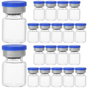 20Pcs 3ml/5ml/12ml 액체 샘플링 병 에센셜 오일 병 유리 저장 병 총검 누출 방지 의학 약병 캡 포함