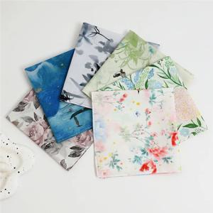12Pcs 일본 순수 코튼 손수건 코튼 단면 인쇄 얇은 흡수성 땀 수건 골동품 중국 핸드 타월 43cm