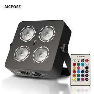 4x18W RGBWA UV 6IN1 컬러 배터리 무선 2.4G 무선 DMX LED 파 라이트 미니 배터리 파티 조명