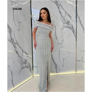 2025 맞춤 제작 명품 프롬 드레스 여성 럭셔리 머메이드 오프숄더 이브닝 드레스 여성 숄 웨딩 파티 드레스 로브 소아레