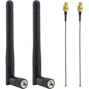 433MHz 안테나 3dBi SMA 남성형 전방향 + 2×15cm I-P-X MHF1에서 SMA 여성형 케이블로 변환, 라즈베리 파이 NFC ISM CUL USB CCU3 CCU2용
