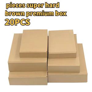 20 개/대 갈색 종이 상자 크래프트 포장 상자 초콜릿 캔디 선물 포장 상자 웨딩 파티를위한 추가 하드 고급 상자