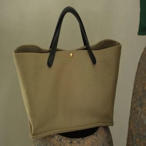 여성용 캔버스 가죽 토트백 출퇴근용 숄더 크로스백 겨드랑이 가방 레저 다용도 캐주얼 시크 스타일리시 클러치