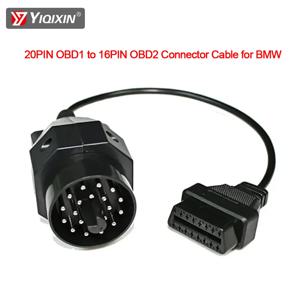 BMW E36 E39 E30 F20 X5 Z3 E53 i3용 OBDII 어댑터, BMW 20핀에서 OBD2 16핀 인터페이스 케이블 커넥터 자동차 진단 케이블