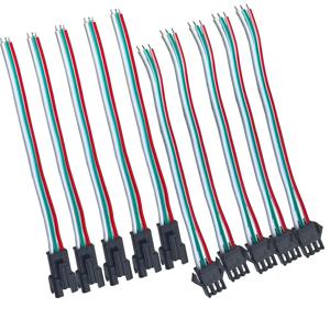 WS2812B WS2812 WS2811 LED 스트립 램프용 3 핀 JST SM 남성 여성 플러그 커넥터 케이블