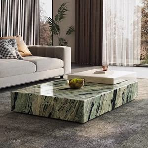 모든 사이즈 맞춤 제작 이탈리아 명품 대리석 커피 테이블 고급 디자이너 작품 빌라 펜트하우스 거실용 내열 스크래치 방지