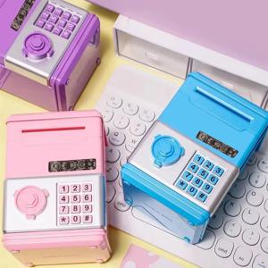 비밀번호 어린이 장난감 저금통 ATM 어린이 선물 현금 저축 돈 상자 금융 저축 장난감 미니 저금통 남아 여아용